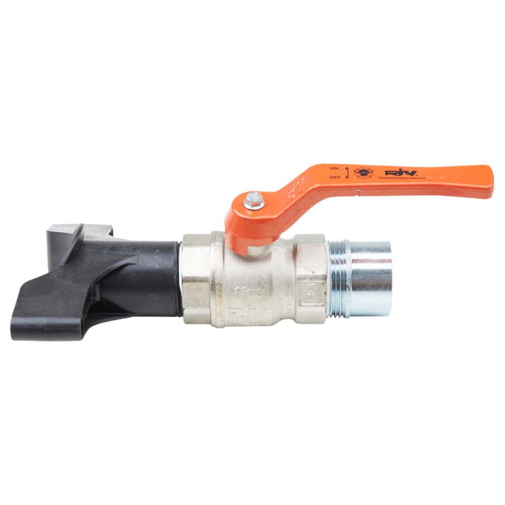 Oulet nozzle with ball valve 1 1/4" 