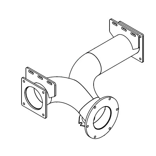 Flange T-piece (suction) for Maxx-Line Plus / Turbo filler 