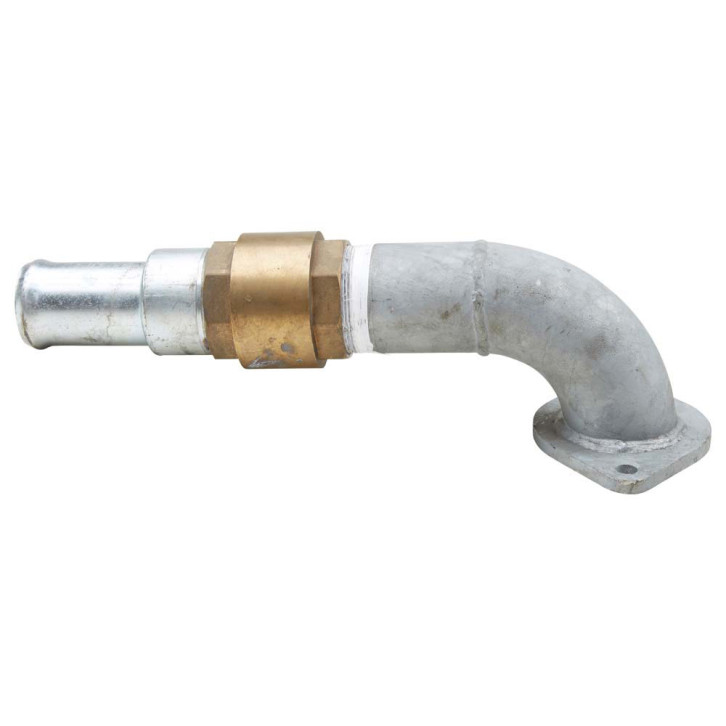 Pipe elbow with check valve 