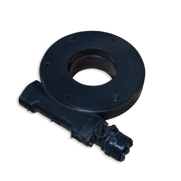 Gear rim with worm gearing - hydraulic 