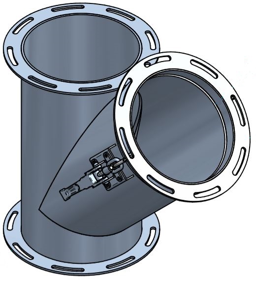 Knoten 45° mit Schnellverschluss verz. 
