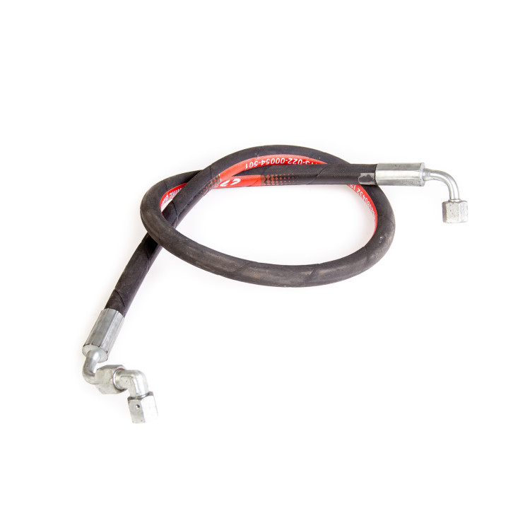 Hydraulikschlauch mit 90° Bogen (beidseitig) 