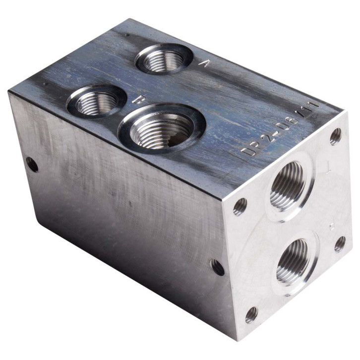 Grundplatte mit DBV / 2 Rücklaufbohrungen 