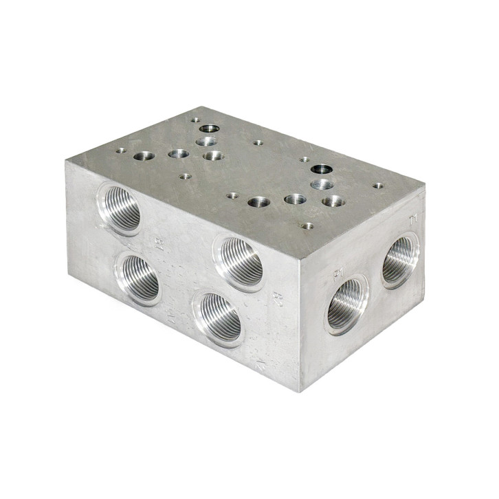 Grundplatte mit DBV / 2 Rücklaufbohrungen 