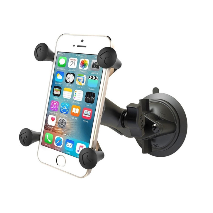 RAM MOUNT X-Grip Saugfuss-Halterung für Smartphones mit B-Kugel (1 Zoll) 