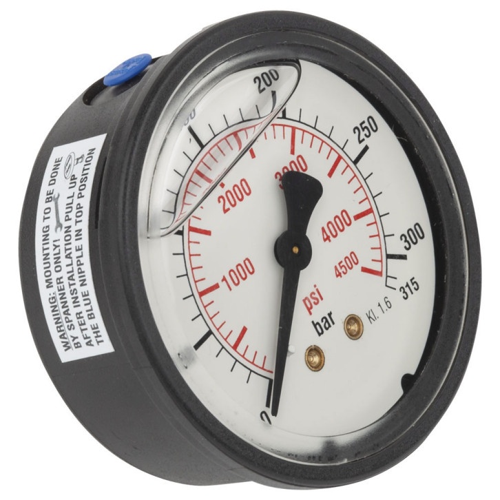 Manometer break-resistant for push-off trailer 