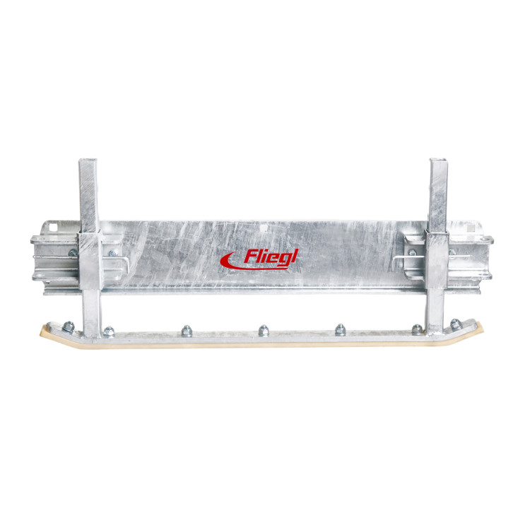 Skid for adjusting the height of the brush rows 