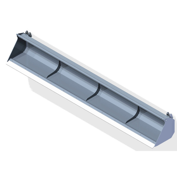 Dirt-collecting pan with hydraulic emptying 