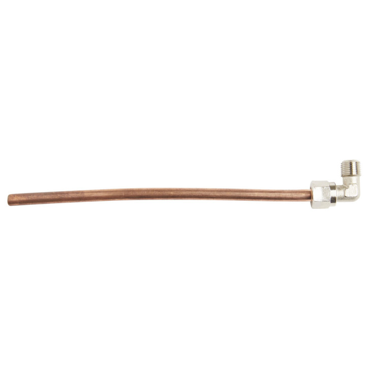 Angle with copper pipe 