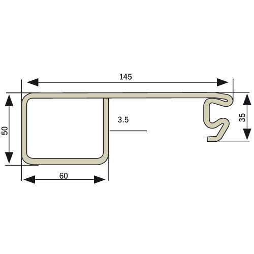 Welser profile with rubber sealing 