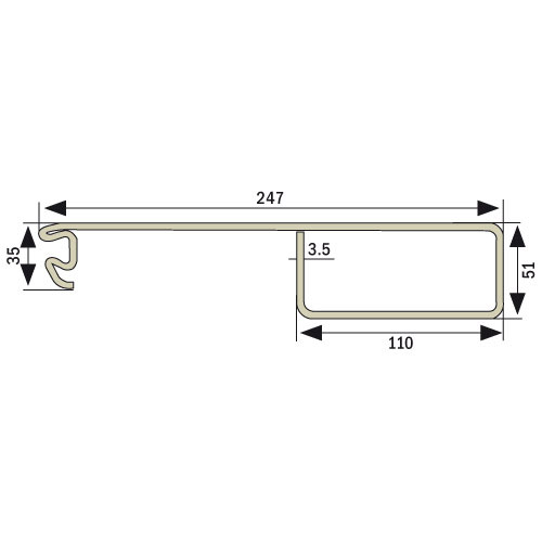 Welser profile with rubber sealing 