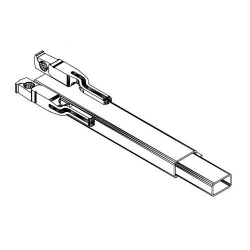 Corner stanchion with welded locks 