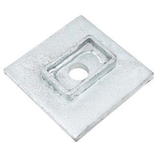 Container lock plate with pipe 