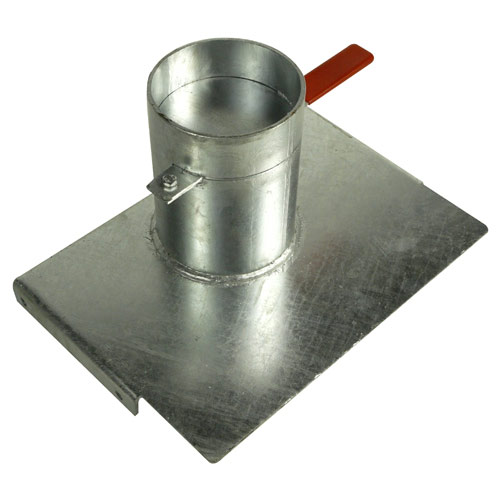 Pipe outlet for grain slide 