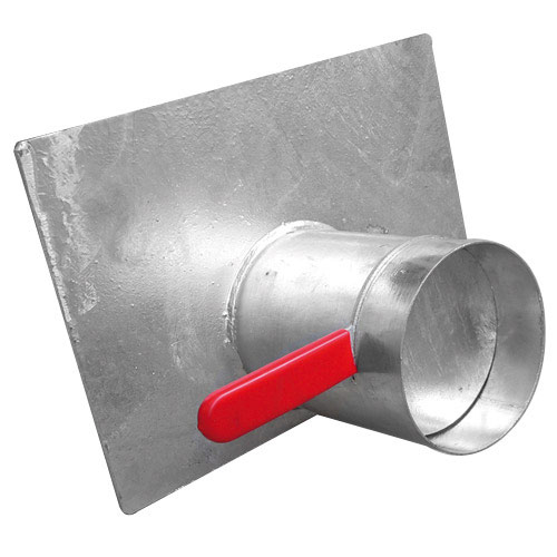 Pipe outlet for grain slide 