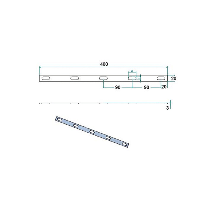 Rail for grain slide 