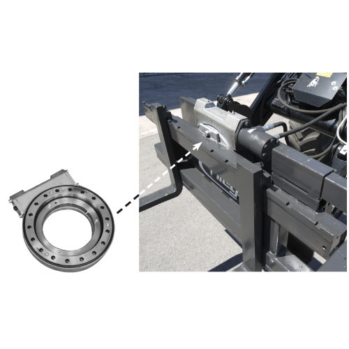 Ball bearing slewing ring / U-profile / with worm gearing 