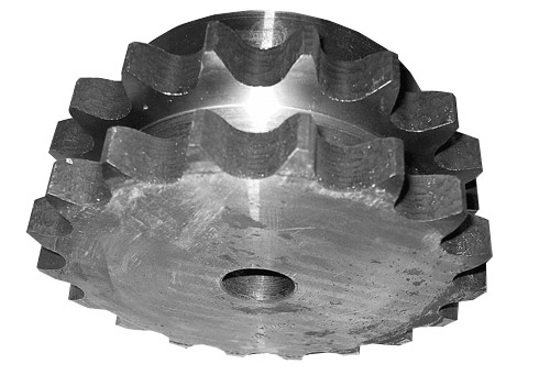 Chain wheel with hub duplex 