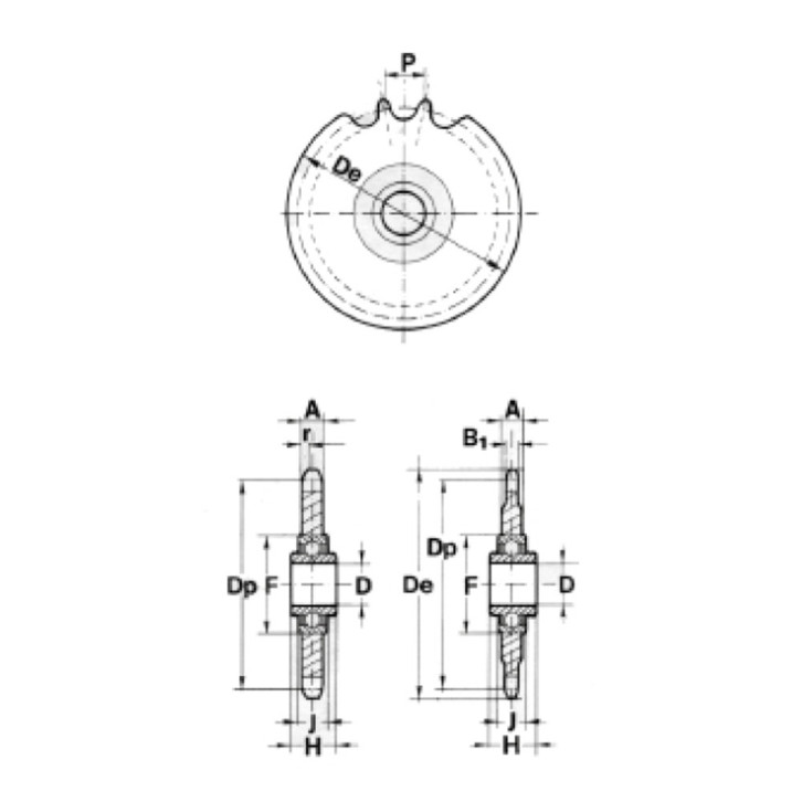 Chain wheel disc without hub 