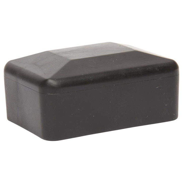 Abschlusskappe PVC schwarz rechteckig 