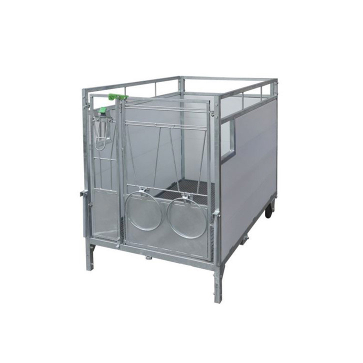 Kälberbox Premium mit schwenkbarem Boden 