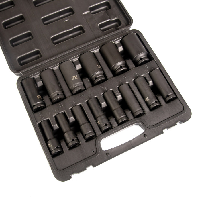 Socket-kit 14 parts in plastic case 