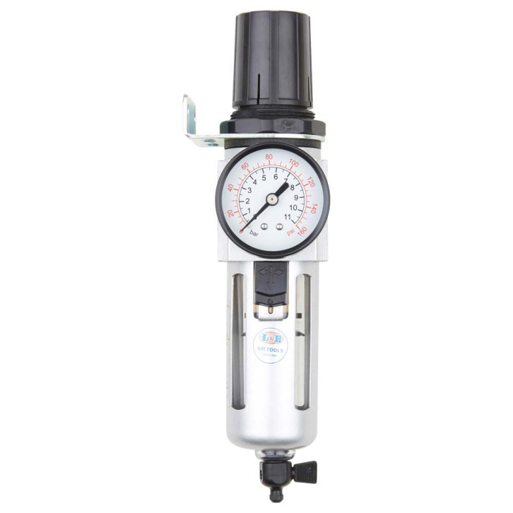 Druckluft-Filtereinheit 3/8" mit Manometer 