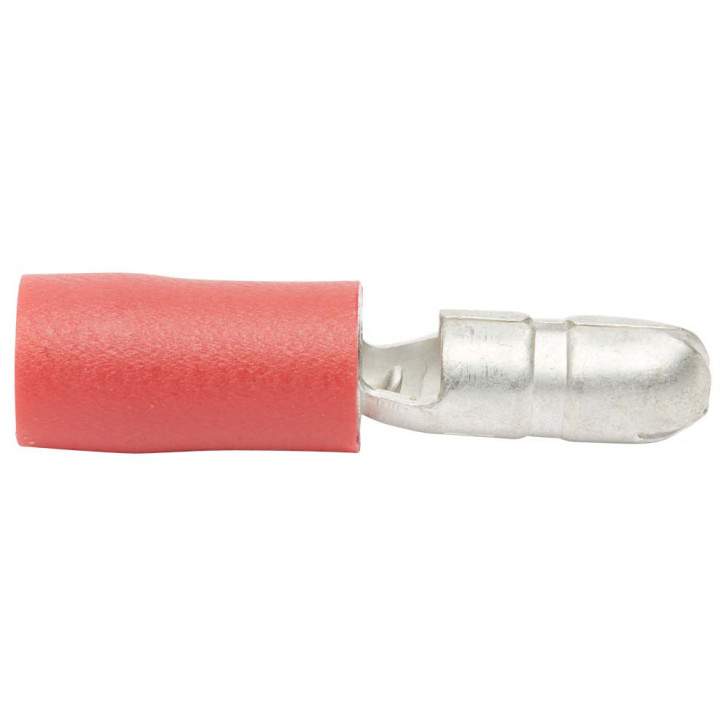 Round connector, partially insulated 