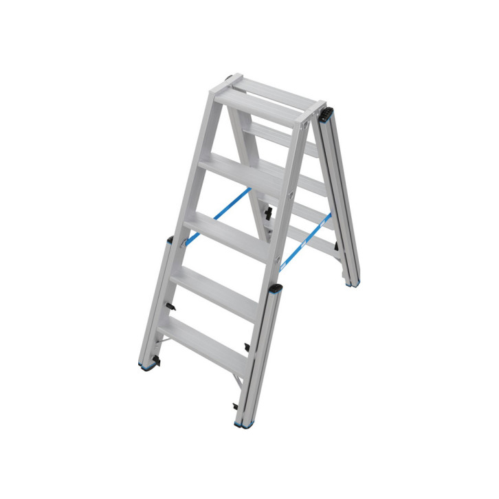 STABILO Telescopic double-sided step ladder  