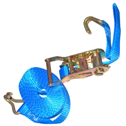 Ratchet lashing strap with hook / 2-part / GS-tested 