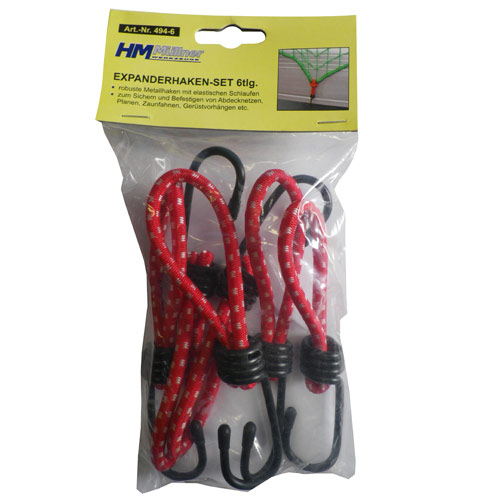 Tensionin elastic hook set 6 pcs. 