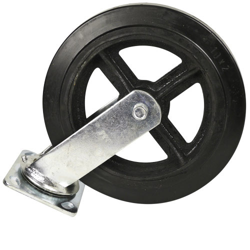 Swivel castor - rubber 