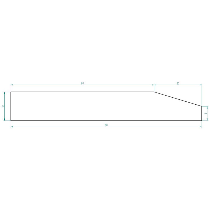 Scraper rail / per m 