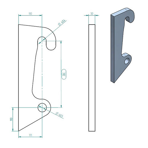 Brennteil-Satz für JCB 