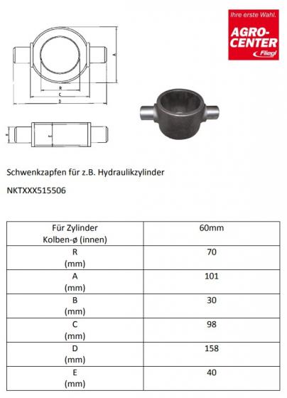Hydraulikzylinder EW - Zylinder einfachwirkend von Fliegl Agro-Center GmbH