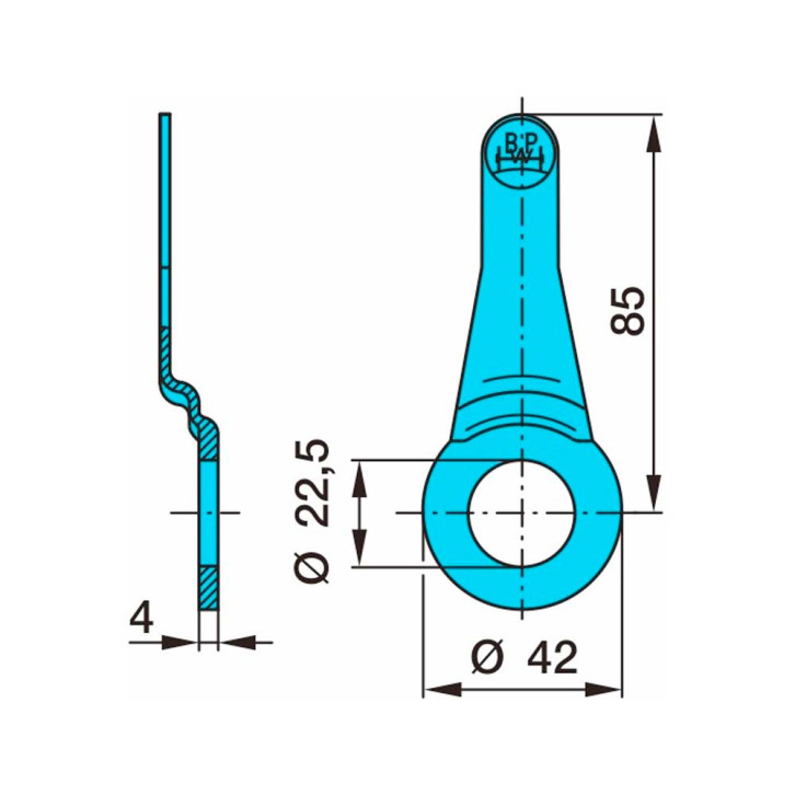 Lever for brake camshaft / long version (wear indicator) 