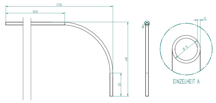Hydraulikrohr verzinkt/gebogen DIN 2391 