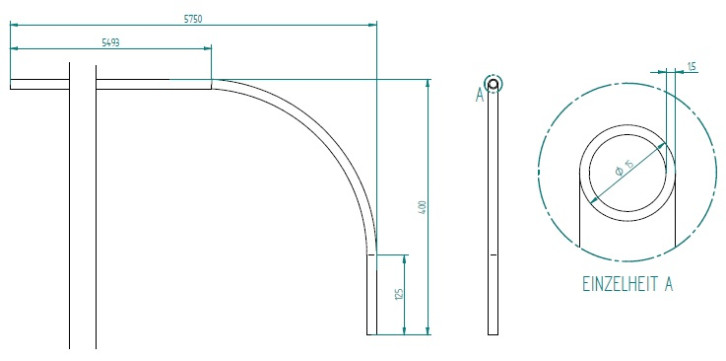 Hydraulikrohr verzinkt/gebogen DIN 2391 