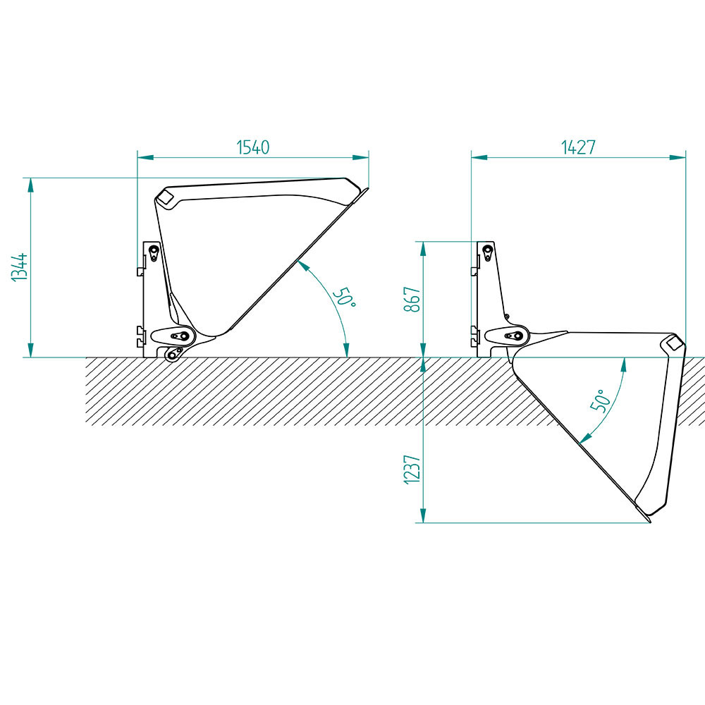 Tipper bucket for forklift carrier frame - Buckets by Fliegl Agro ...